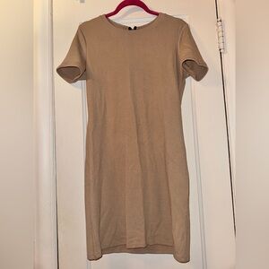 Forever 21 Ribbed Mini Dress in Taupe